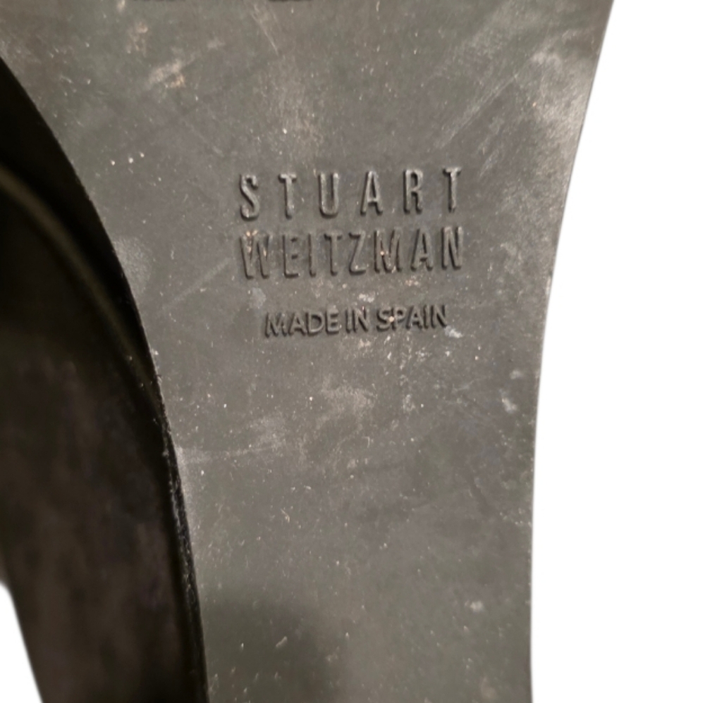 STUART WEITZMAN Kalahari Hidden Wedge Black Suede Bootie - Size 10 - Picture 8 of 10